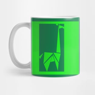 Green Abstract Giraffe Mug